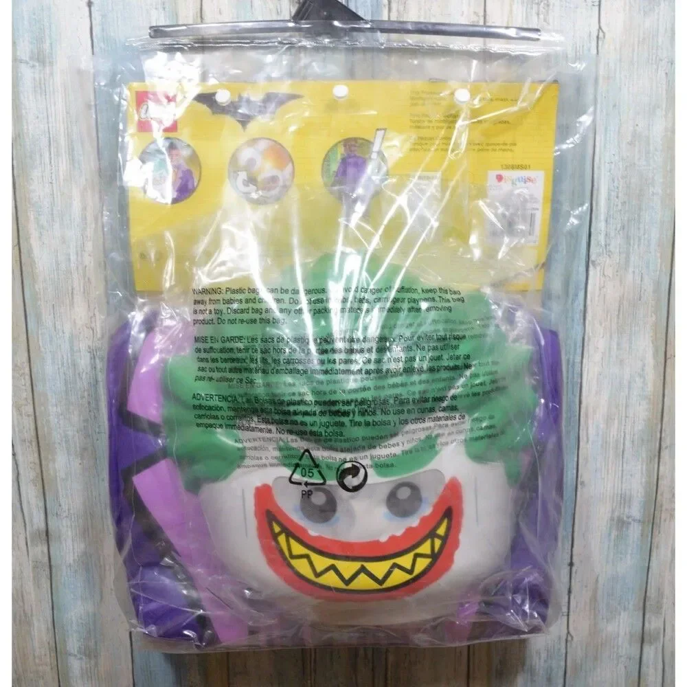 New LEGO Batman Movie The Joker Halloween Costume Kids Size L/G (10-12) Disguise - Picture 3 of 9